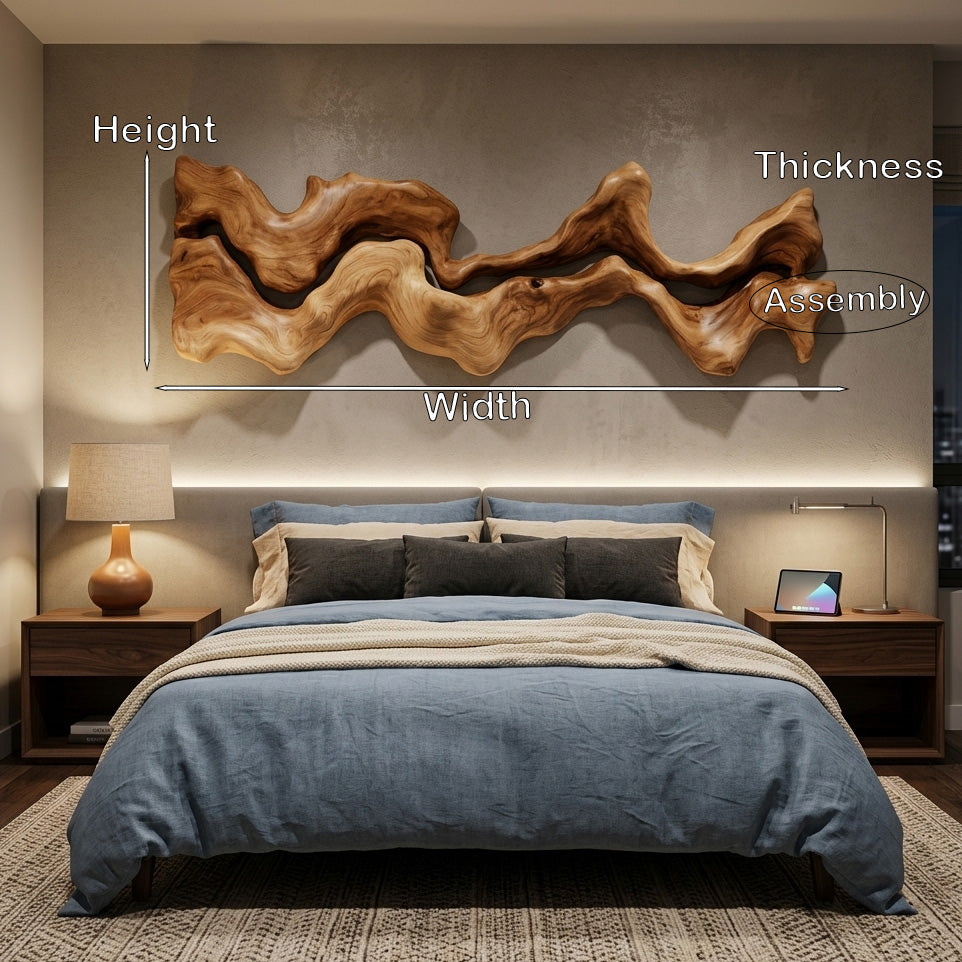 Organic Carved Wall Art Sculpture For Living Room