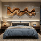 Organic Carved Wall Art Sculpture For Living Room