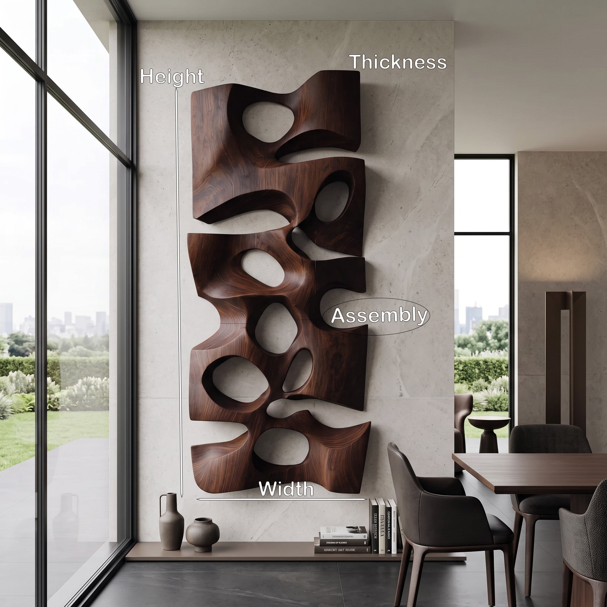 Modern Abstract Wall Sculpture For Living Room