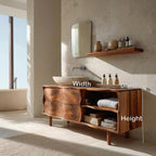 Contemporary Bathroom Vanity Sculpted Waves Front For Bathroom