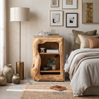 Rustic Wooden Nightstand Bedroom Furniture Essential