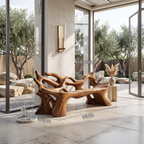 Farmhouse Wooden Bench For Weather Resistant Patio Decor