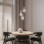 Rain Aura Glass Round Chandelier 8"