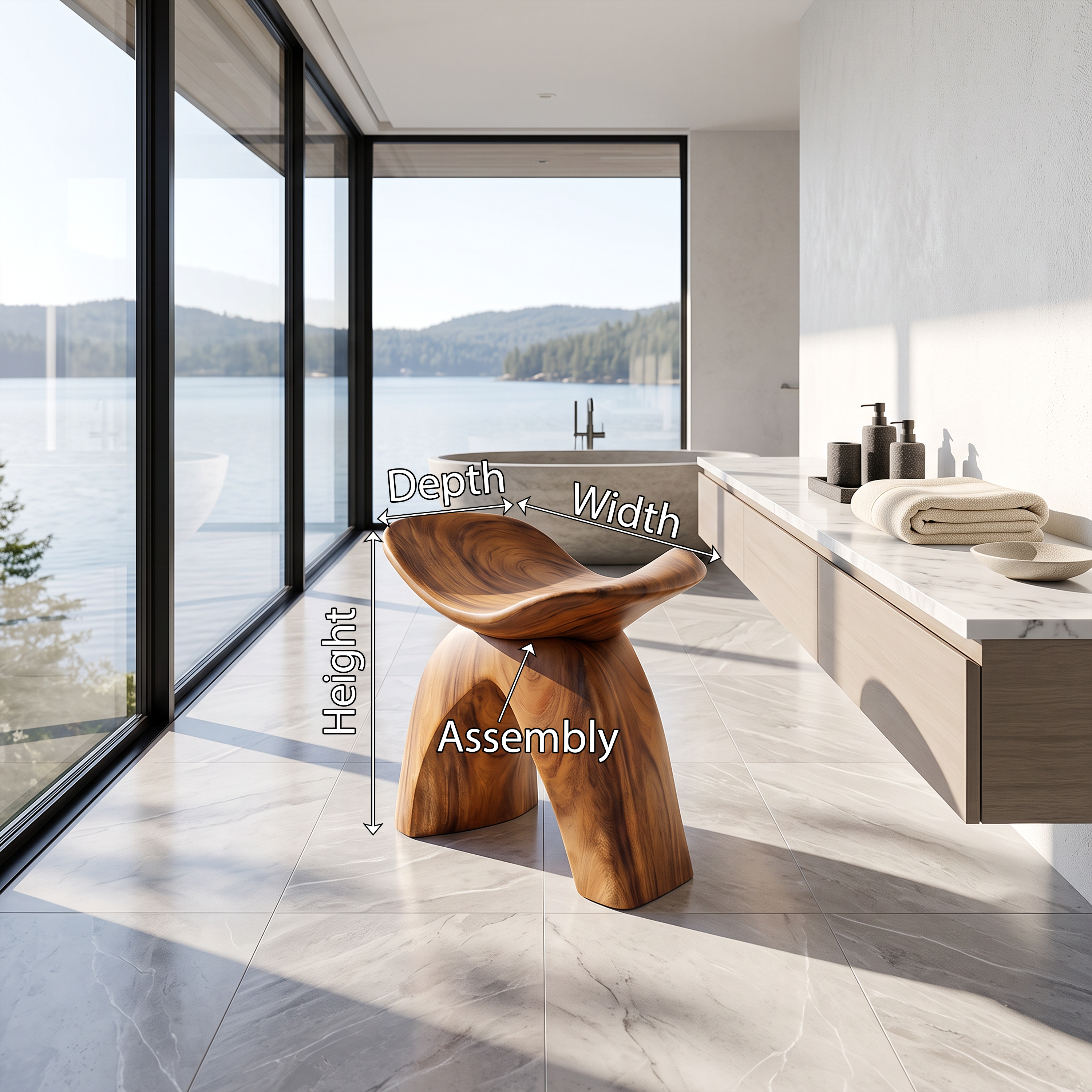 Farmhouse Bath Seat For Cozy Bathroom Furniture Decor