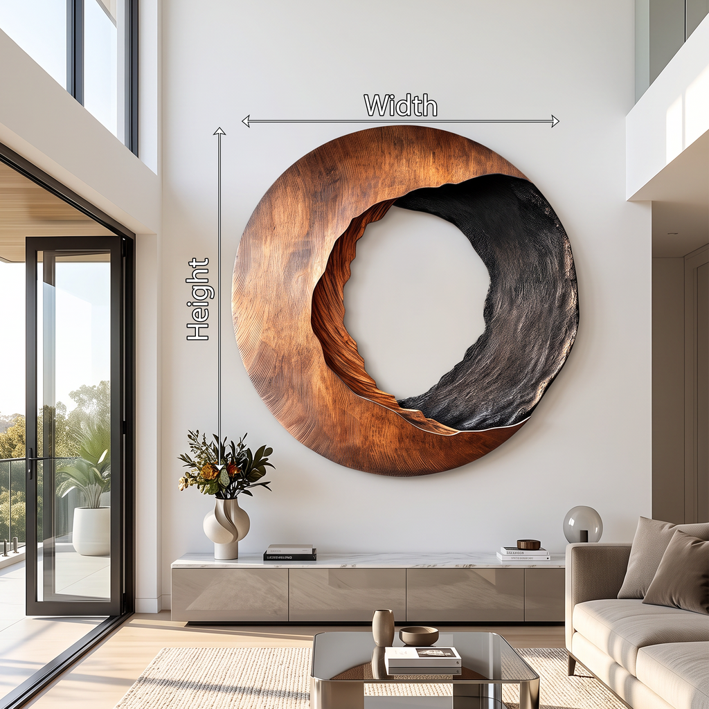 Handcrafted Solid Wood 3D Sculpture Wall Art For Home Living Room