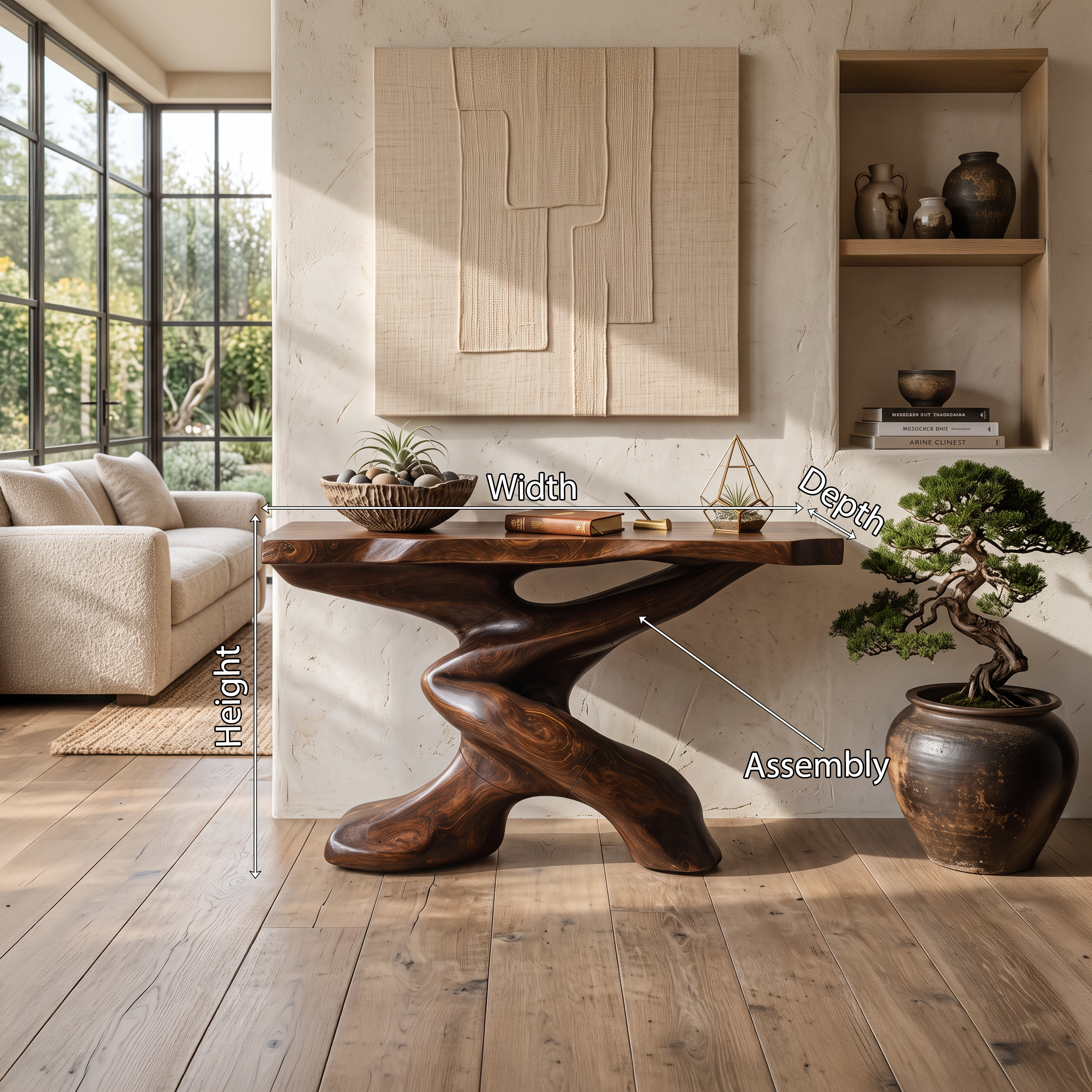 Rustic Farmhouse Console Table Entryway Design