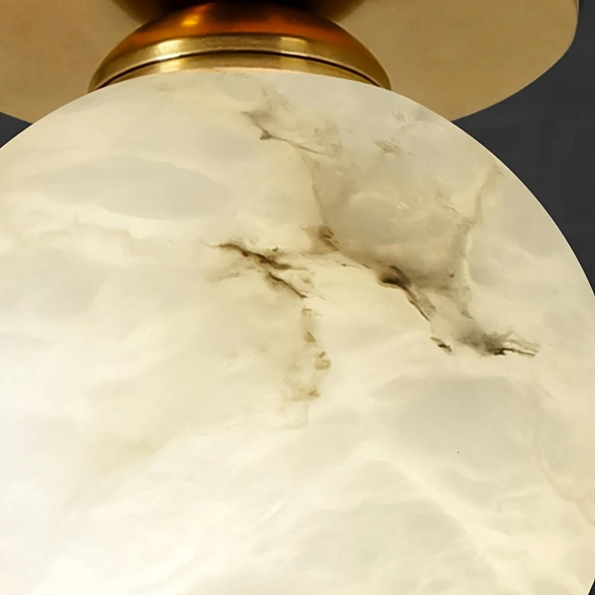 Soria marble flush mount in a modern interior
