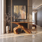 Farmhouse Live Edge Console Table Entryway Decor