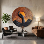 Handcrafted Solid Wood 3D Sculpture For Stylish Wall Decor