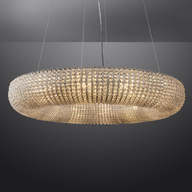 Halo Stranded Crystal Round Chandelier 41"