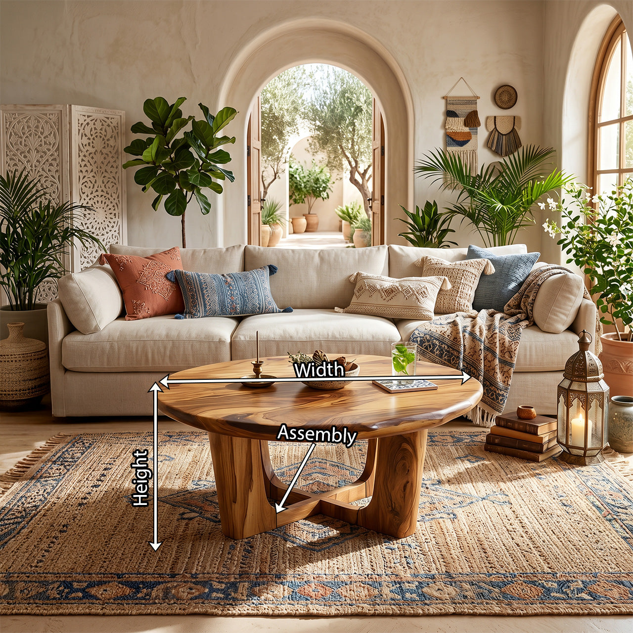 Modern Handcrafted Live Edge Low Table For Living Room Furniture Decor