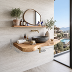 Rustic Live Edge Vanity For Modern Bathroom Designs