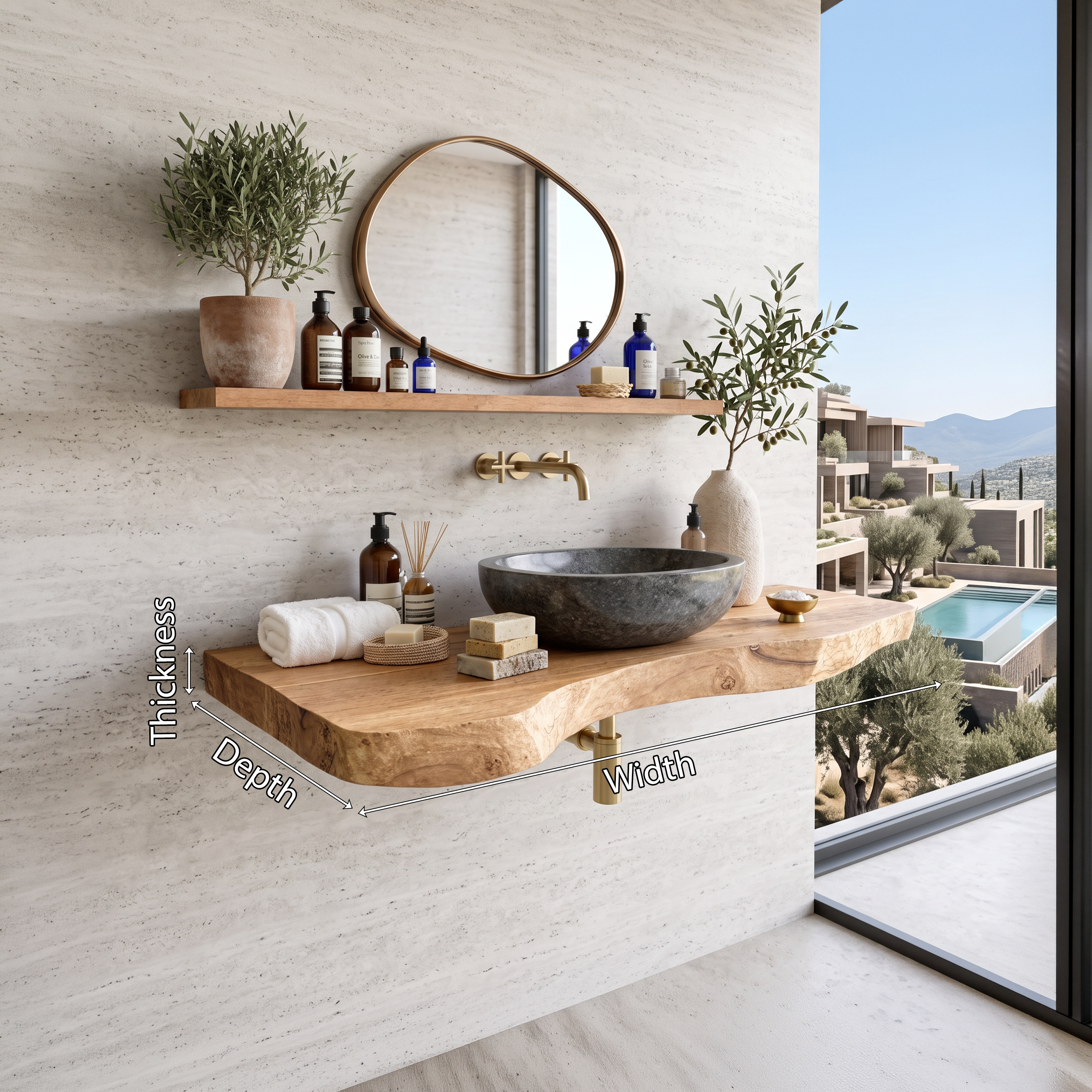 Rustic Live Edge Vanity For Modern Bathroom Designs
