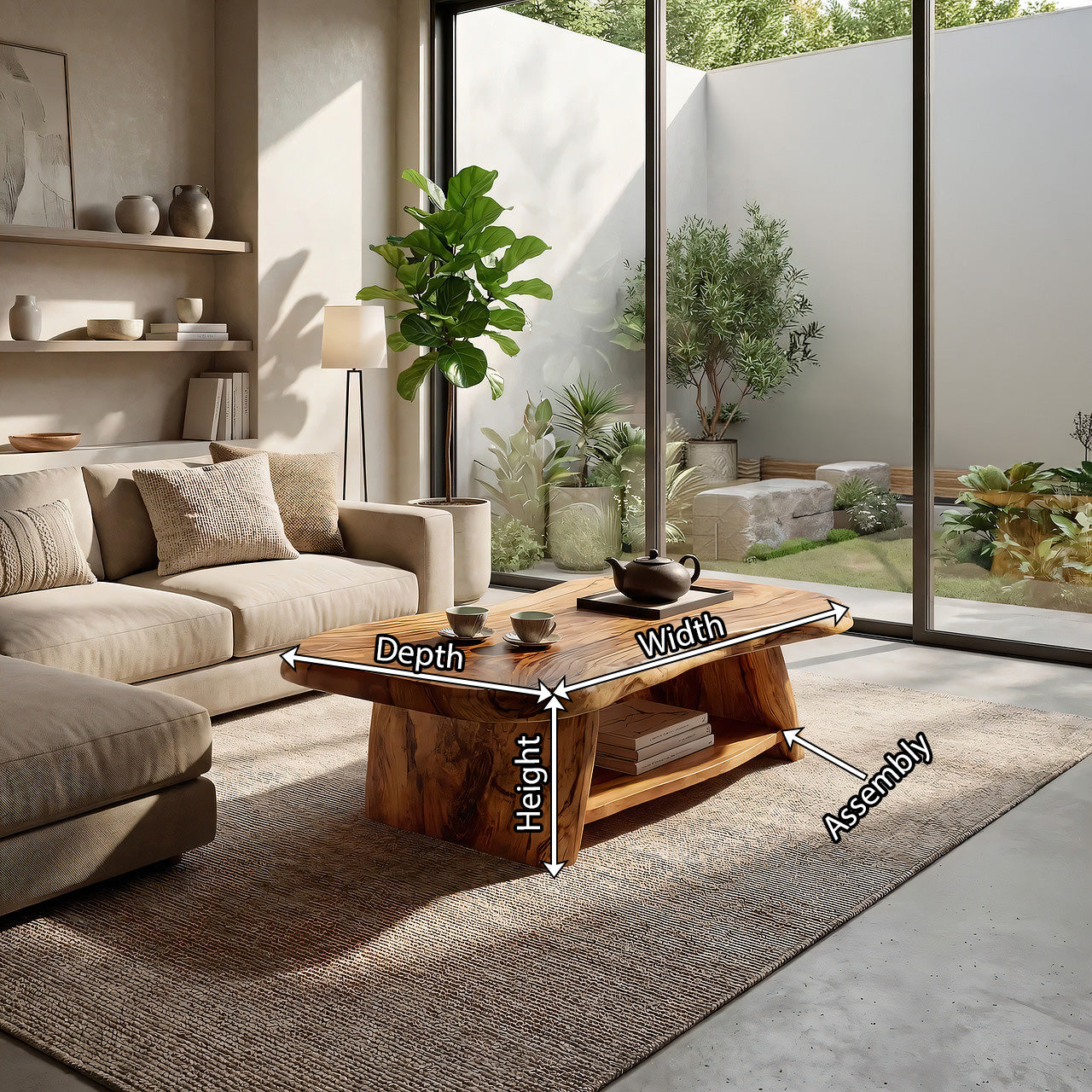 Modern Solid Wood Coffee Table For Living Roomdecor And Interior Design