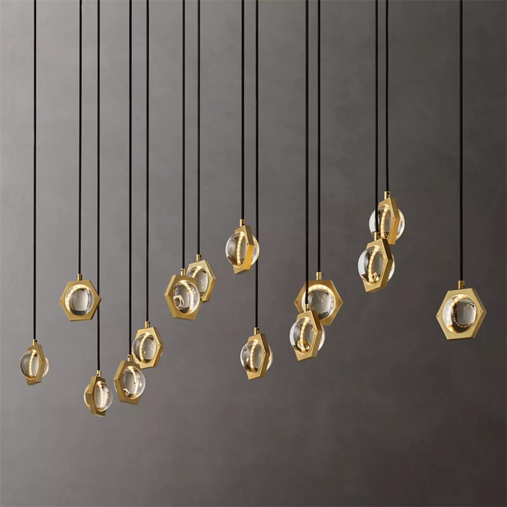 Eclatant Celestial Orbit Linear Chandelier 72"
