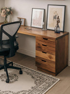 Contemporary L Shaped Desk With Drawers For Home Office