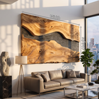 Handcrafted Modern Wooden Wall Sculpture For Home