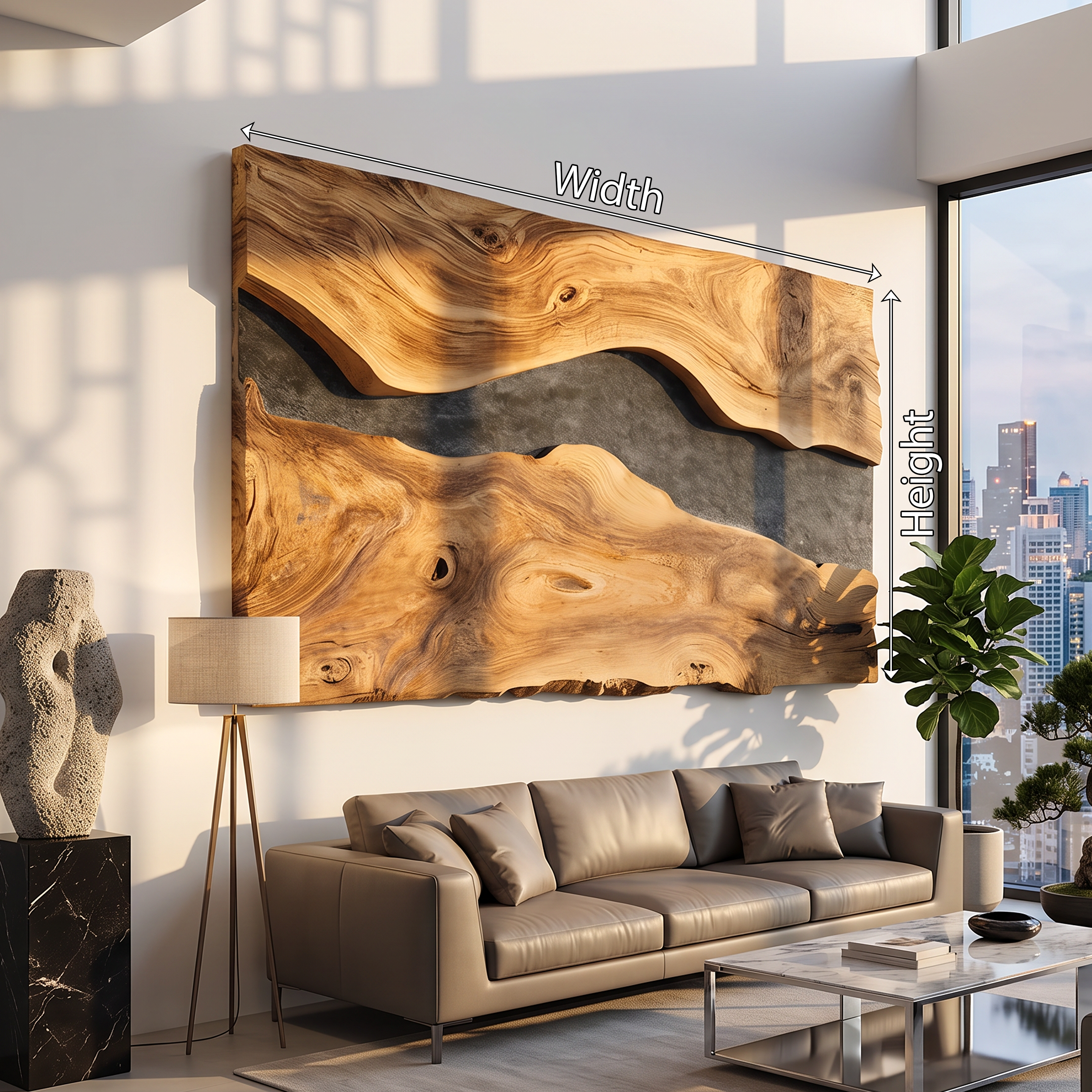 Handcrafted Modern Wooden Wall Sculpture For Home