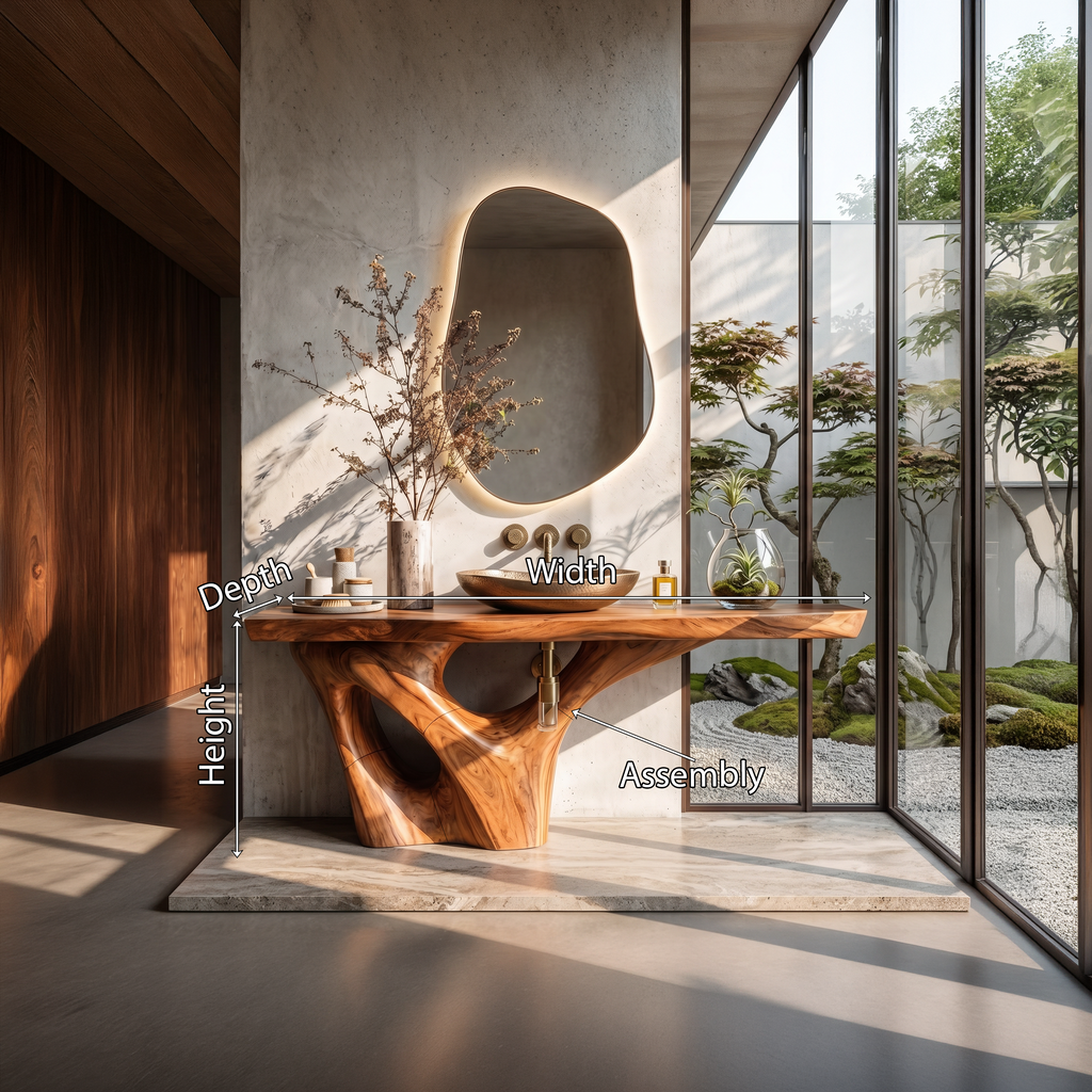 Rustic Solid Vanity For Timeless Bathroom Furniture