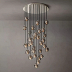 Boule De Radiant Crystal Cluster Chandelier 30"
