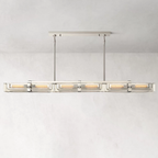 Savile Crystal Block Linear Chandelier 72"