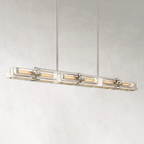 Savile Crystal Block Linear Chandelier 72"