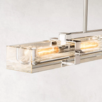 Savile Crystal Block Linear Chandelier 48"