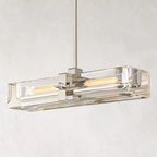 Savile Crystal Block Linear Chandelier 24"