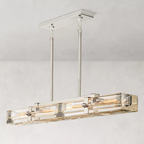 Savile Crystal Block Linear Chandelier 48"