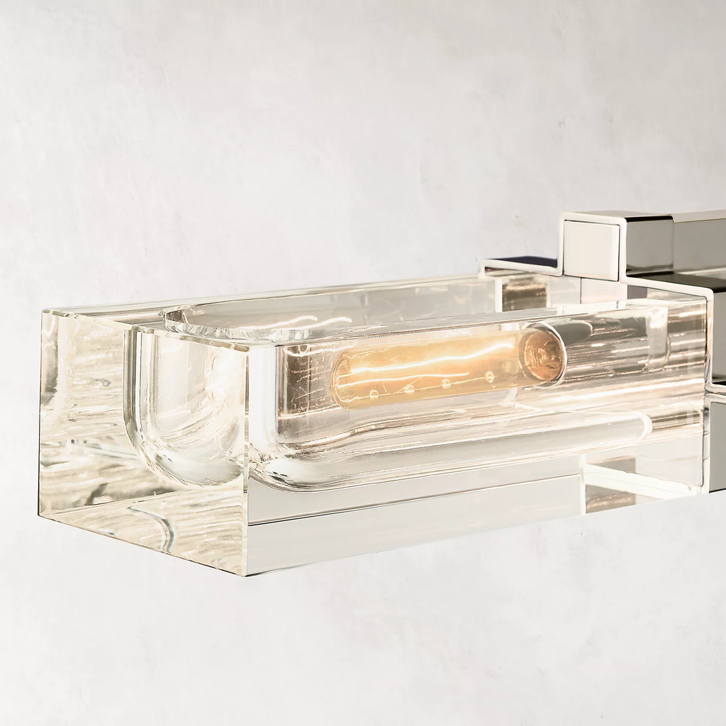 Savile Crystal Block Linear Chandelier 72"