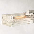 Savile Crystal Block Linear Chandelier 72"