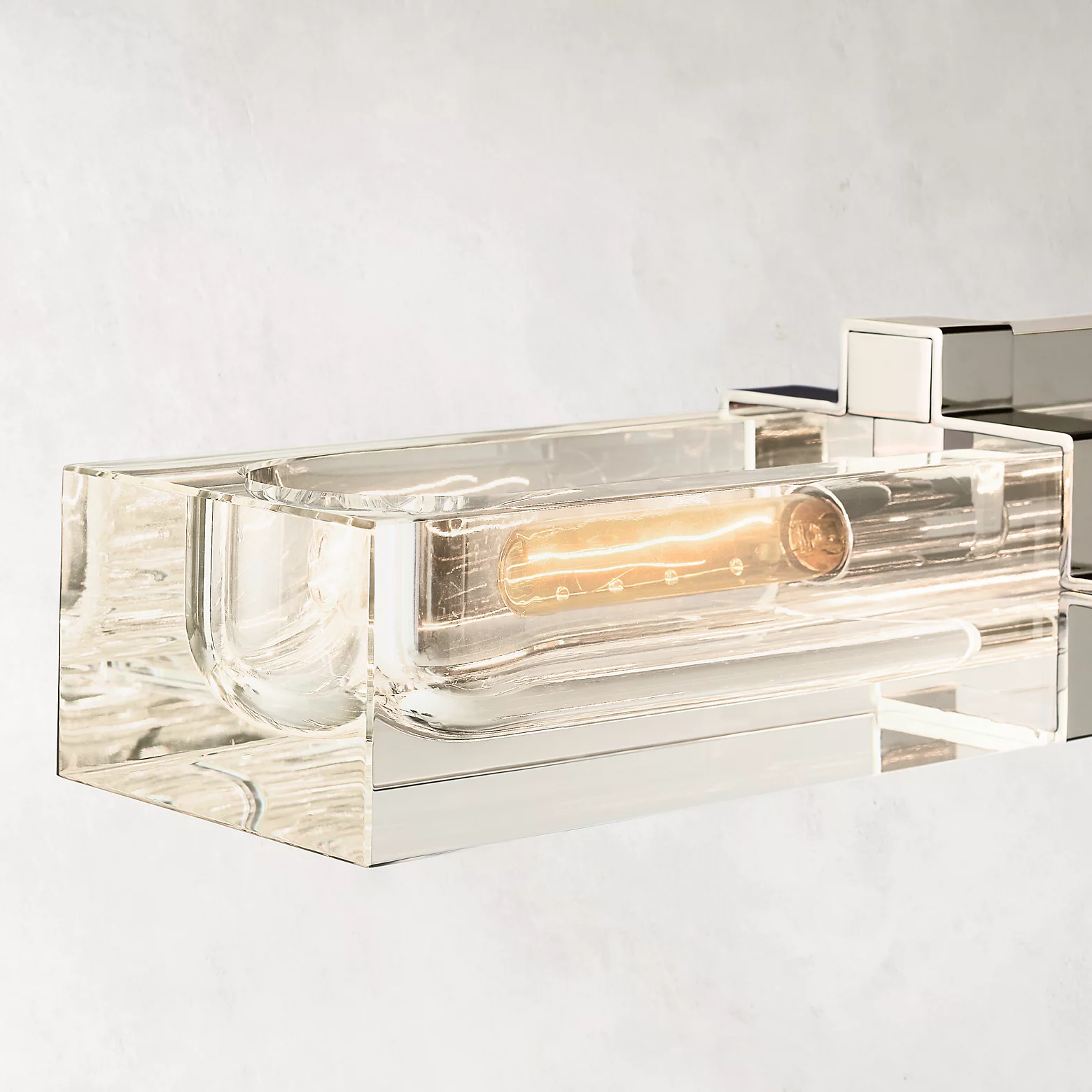Savile Crystal Block Linear Chandelier 72"