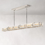 Savile Crystal Block Linear Chandelier 72"