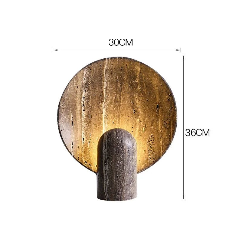 buyLivia Travertine Table Lamp - Morsale