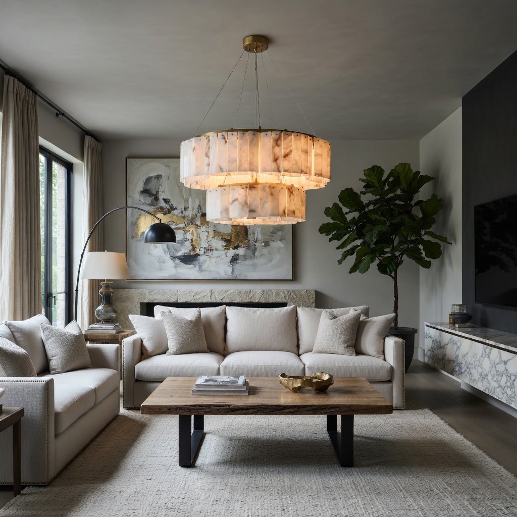 buyOakley Two-Tier Layered Marble Chandelier - Morsale