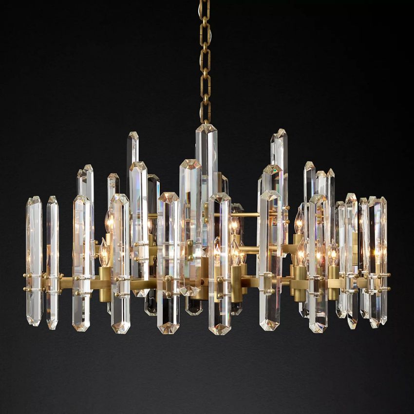 Monclair Radiant Crystal Round Chandelier 36"