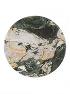 Les Quatre Saisons Natural Marble Round Coffee Table with Organic Petal Pedestal Base | Luxury Stone Furniture