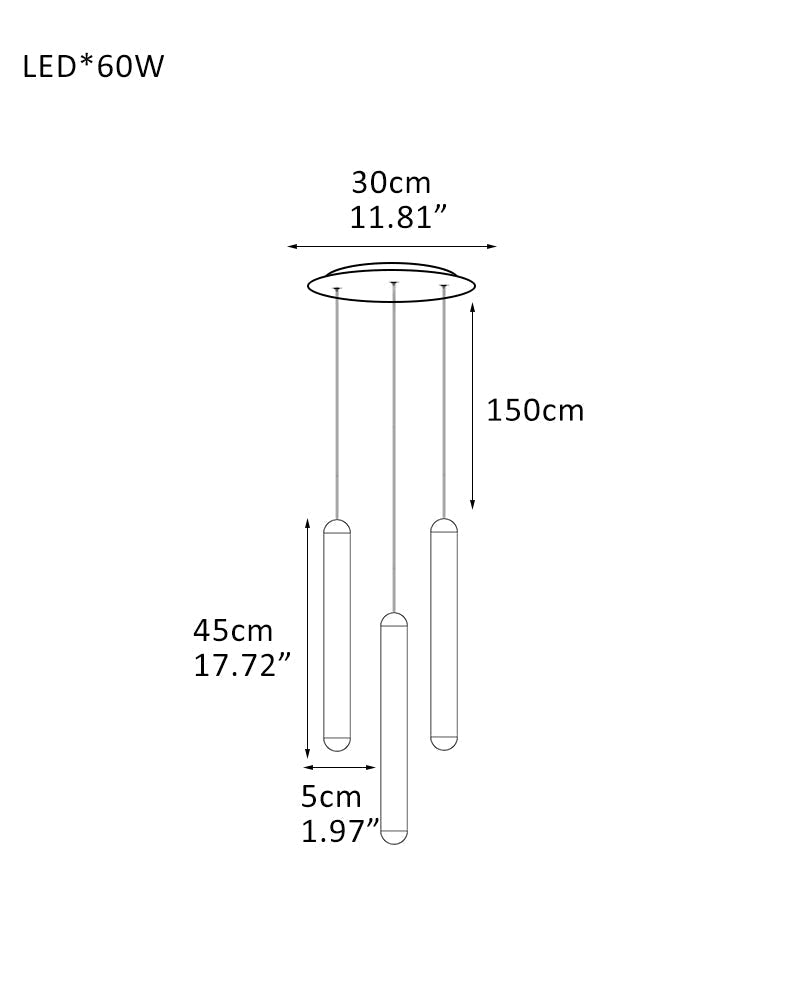 Cluster Mini Cadiz Linear Long Pendant Ceiling for Kitchen Island