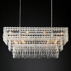 Marignan Modern Crystal Tiered Rectangle Chandelier 60"