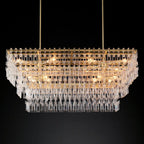 Marignan Modern Crystal Tiered Rectangle Chandelier 60"