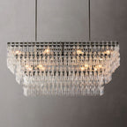 Marignan Modern Crystal Tiered Rectangle Chandelier 60"