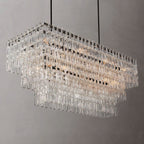 Marignan Modern Crystal Tiered Rectangle Chandelier 60"