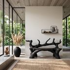 Handcrafted Wooden Bench For Custom Made Living Room Furniture