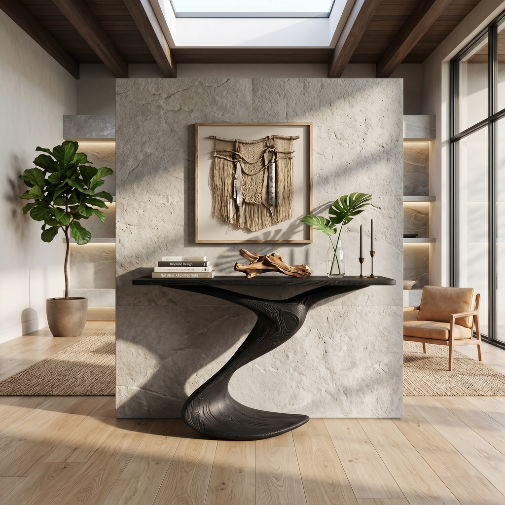 Rustic Console Table Entryway Design