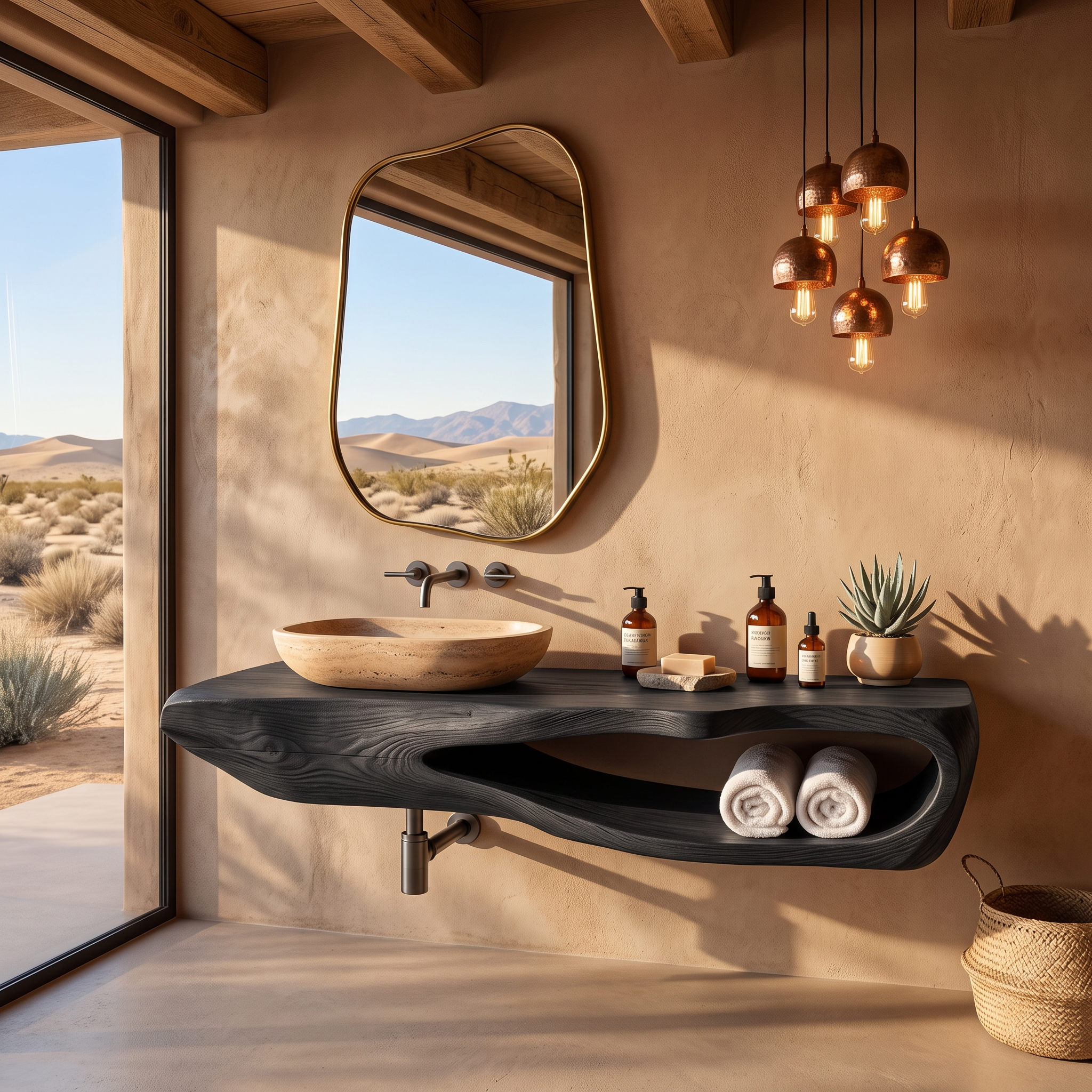 Rustic Bathroom Shelf For Industrial Bathroom Style