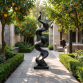 Rustic Large Wooden Sculpture For Garden