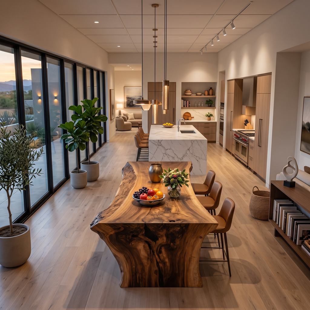 Modern Live Edge Dining Table For Dining Room