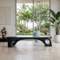 Modern Sculptural Bench With Curved Design For Living Room