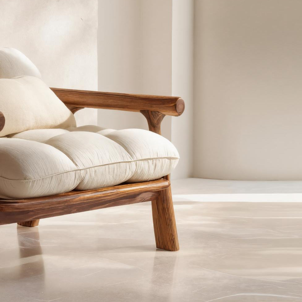 Minimalist Accent Chair Without Cushion For Living