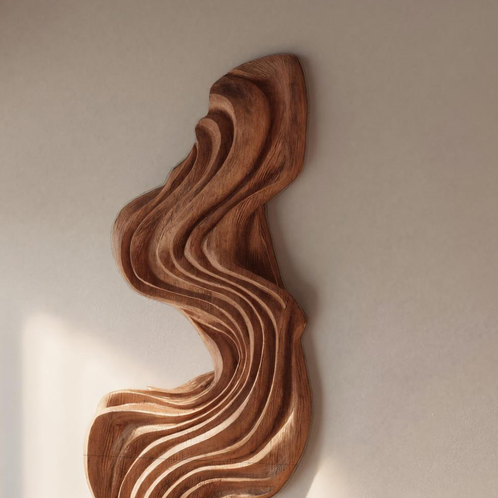 Artisan Vertical Wave Wall Sculpture For Home